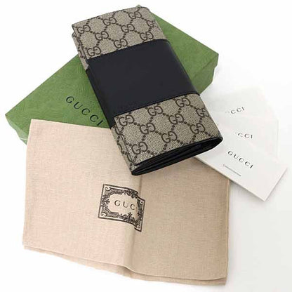 Gucci Bicolor Wallet GG Supreme Beige Ebony — view 2