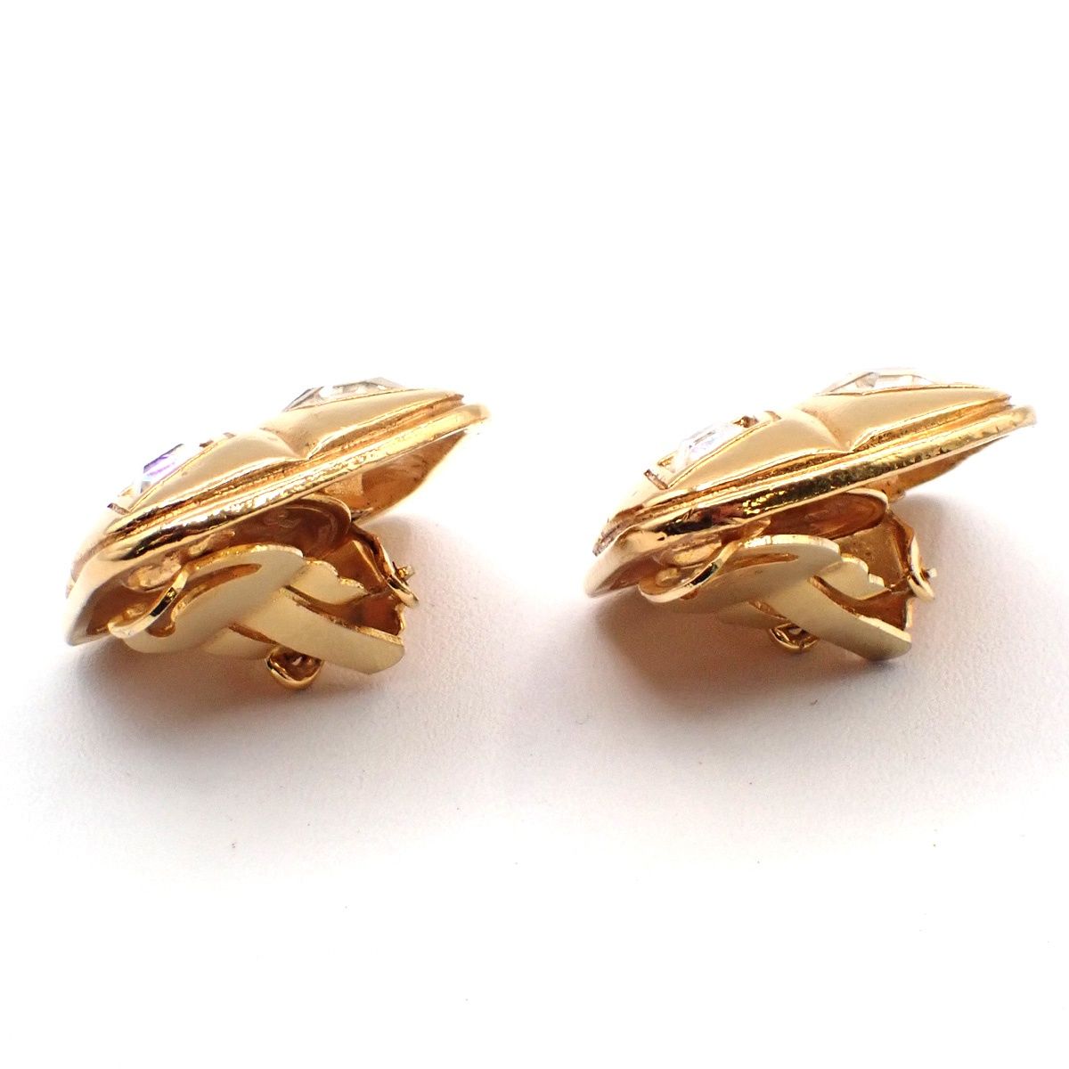 Chanel Earrings Diamond Gold — view 2