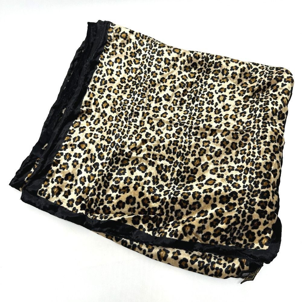 Fendi Shawl Leopard Print Velour Brown Black — view 6