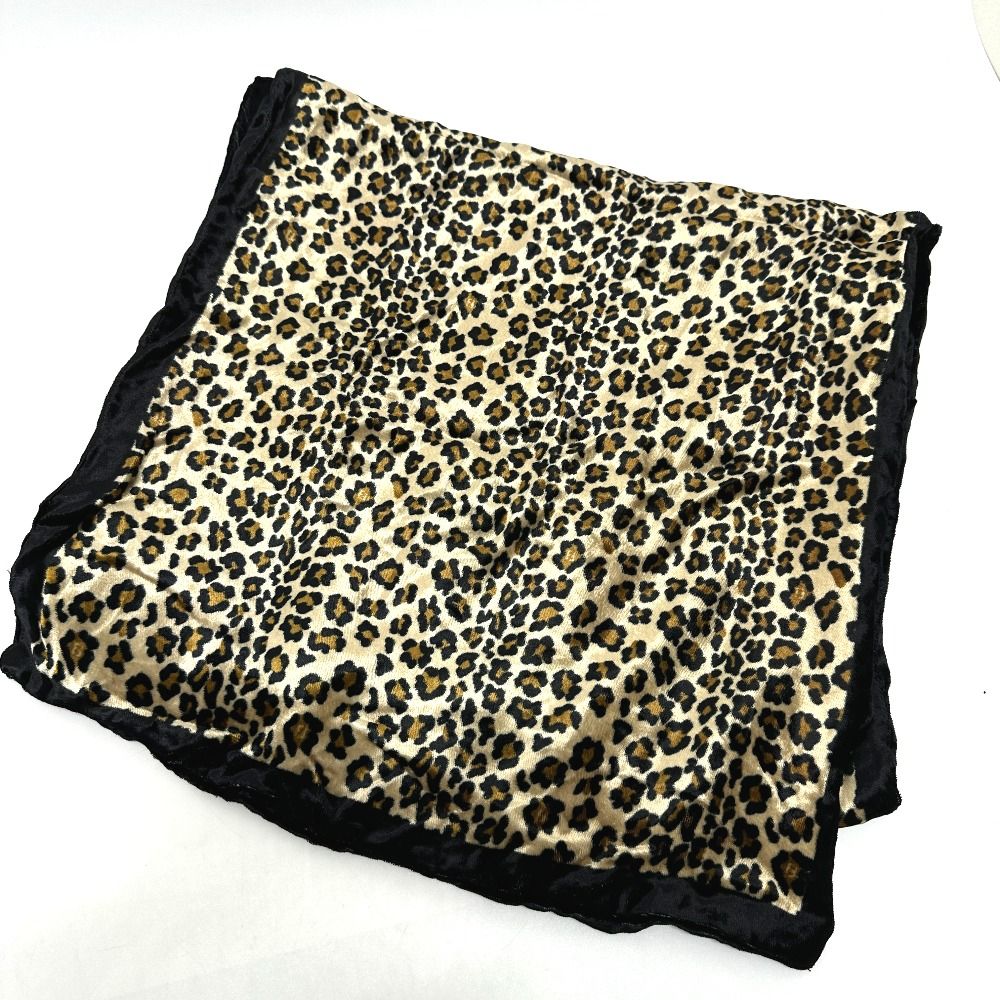 Fendi Shawl Leopard Print Velour Brown Black — view 4