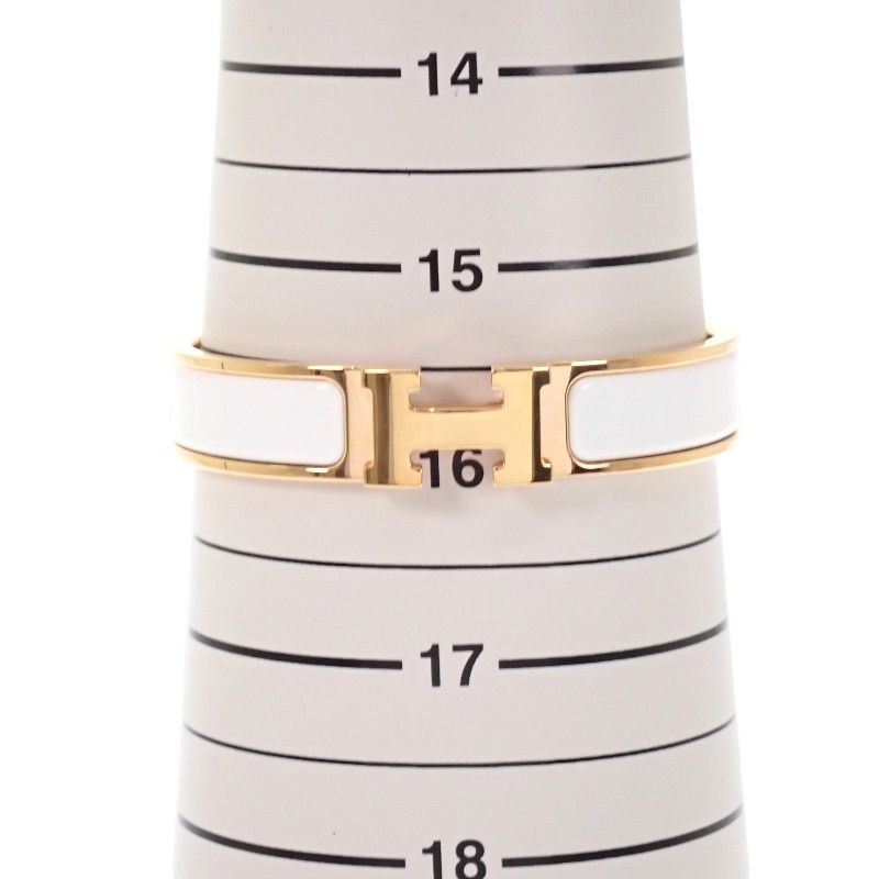 Hermes Enamel Bracelet Click White Gold — view 8