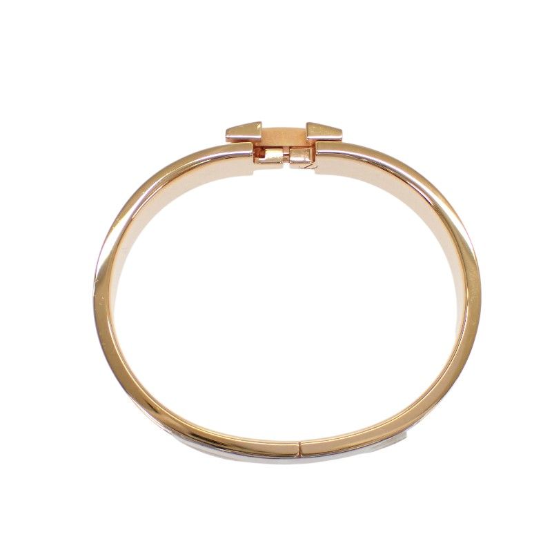 Hermes Enamel Bracelet Click White Gold — view 4