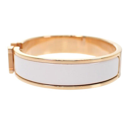 Hermes Enamel Bracelet Click White Gold — view 3