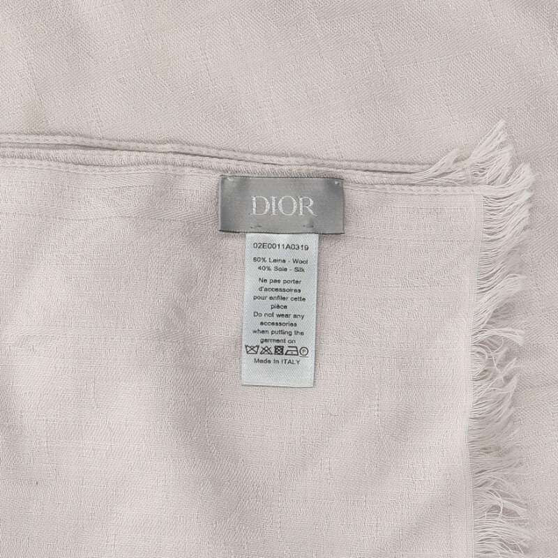 Dior Wool Silk Blue Oblique Kujagado Shawl — view 2