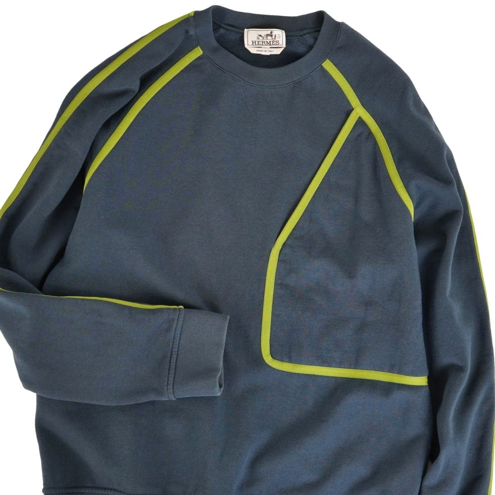 Hermes Sweatshirt Trainer Cotton Top Sneaker Turquoise Green — view 2