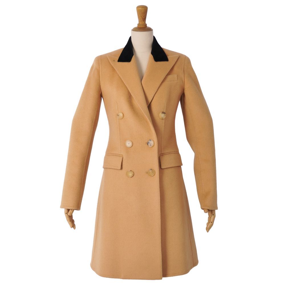 Hermes Coat Gaultier Era Long Double Breasted Camel Brown — view 3