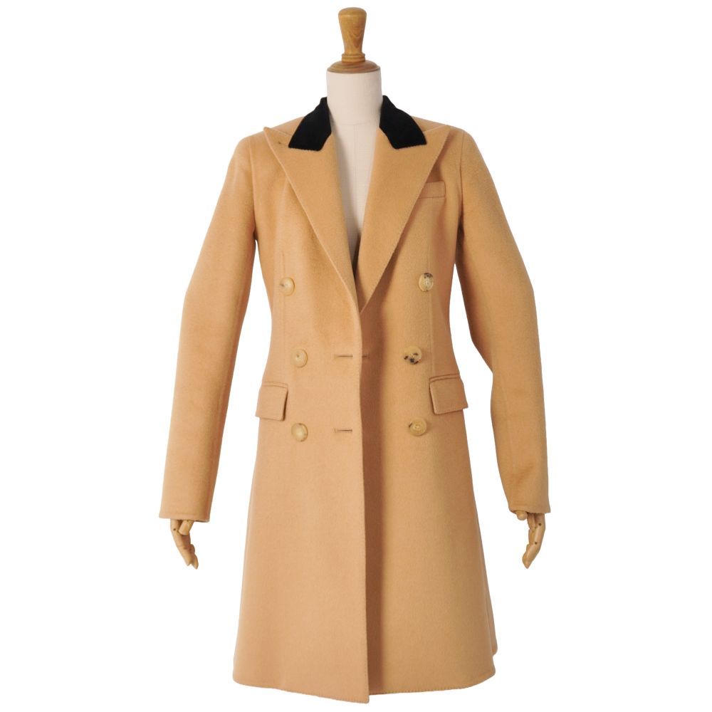 Hermes Coat Gaultier Era Long Double Breasted Camel Brown — view 4
