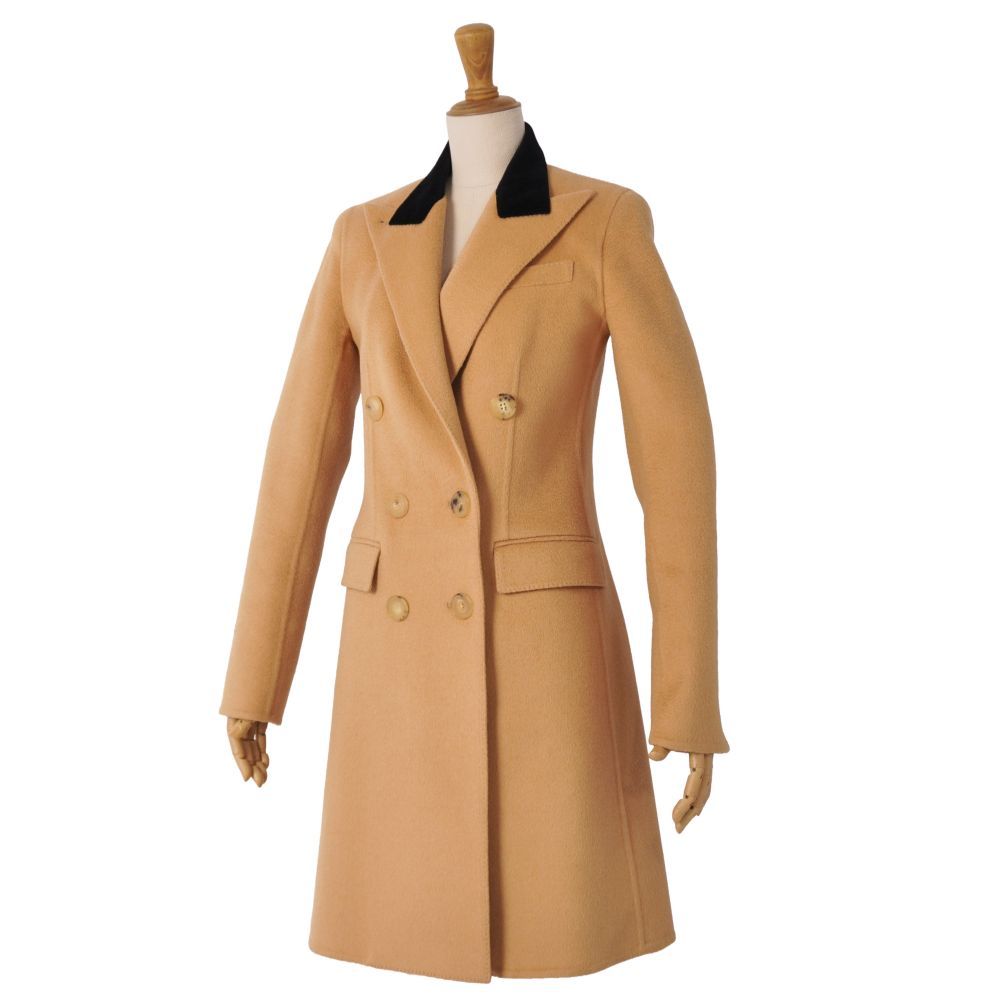 Hermes Coat Gaultier Era Long Double Breasted Camel Brown — view 5