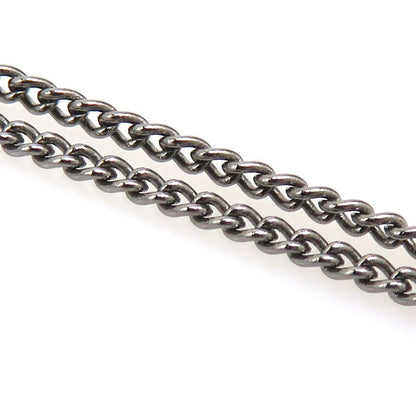 Chanel Necklace CC Logo Gunmetal Black — view 6