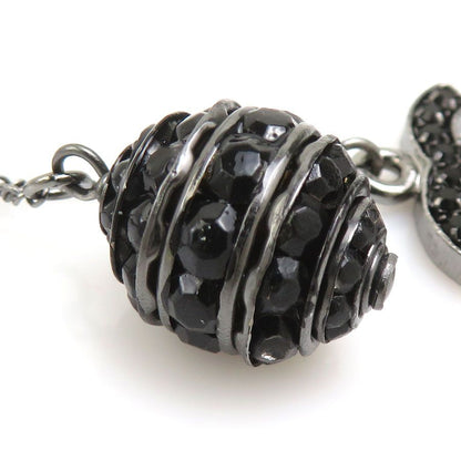 Chanel Necklace CC Logo Gunmetal Black — view 4