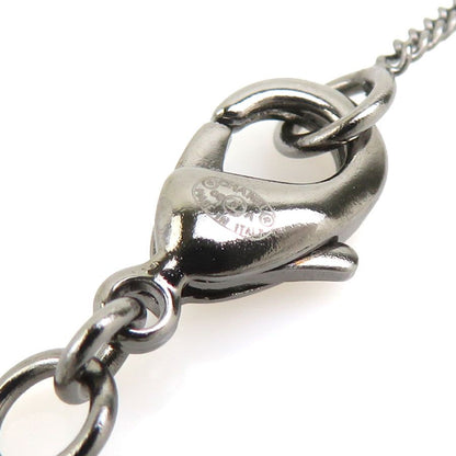 Chanel Necklace CC Logo Gunmetal Black — view 8
