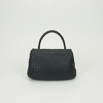 Bottega Veneta Intrecciato Tote Bag Leather Black Gold — view 3