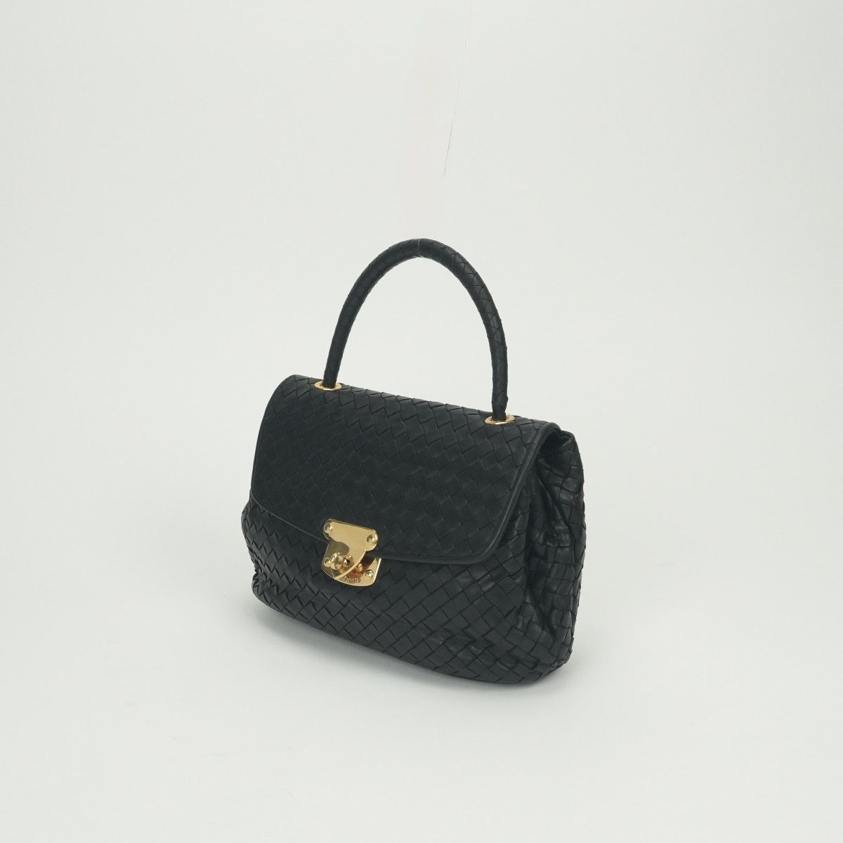 Bottega Veneta Intrecciato Tote Bag Leather Black Gold — view 2