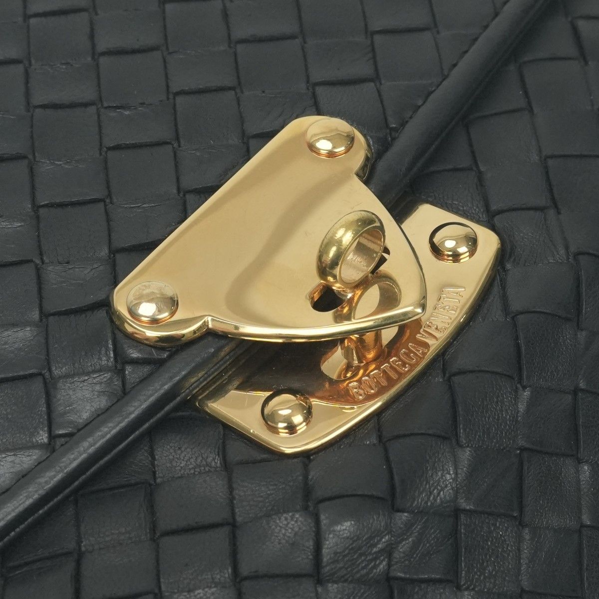 Bottega Veneta Intrecciato Tote Bag Leather Black Gold — view 7