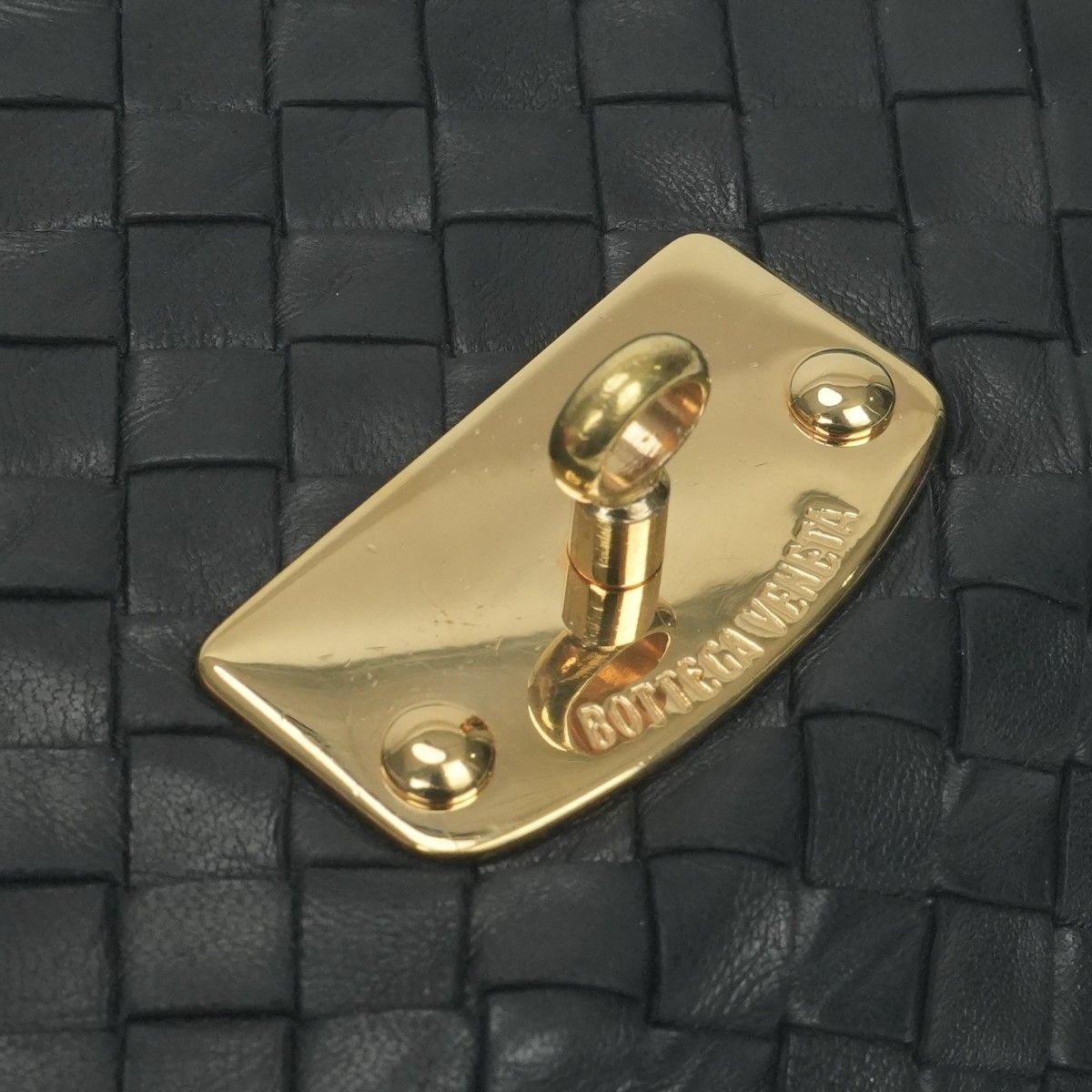 Bottega Veneta Intrecciato Tote Bag Leather Black Gold — view 8