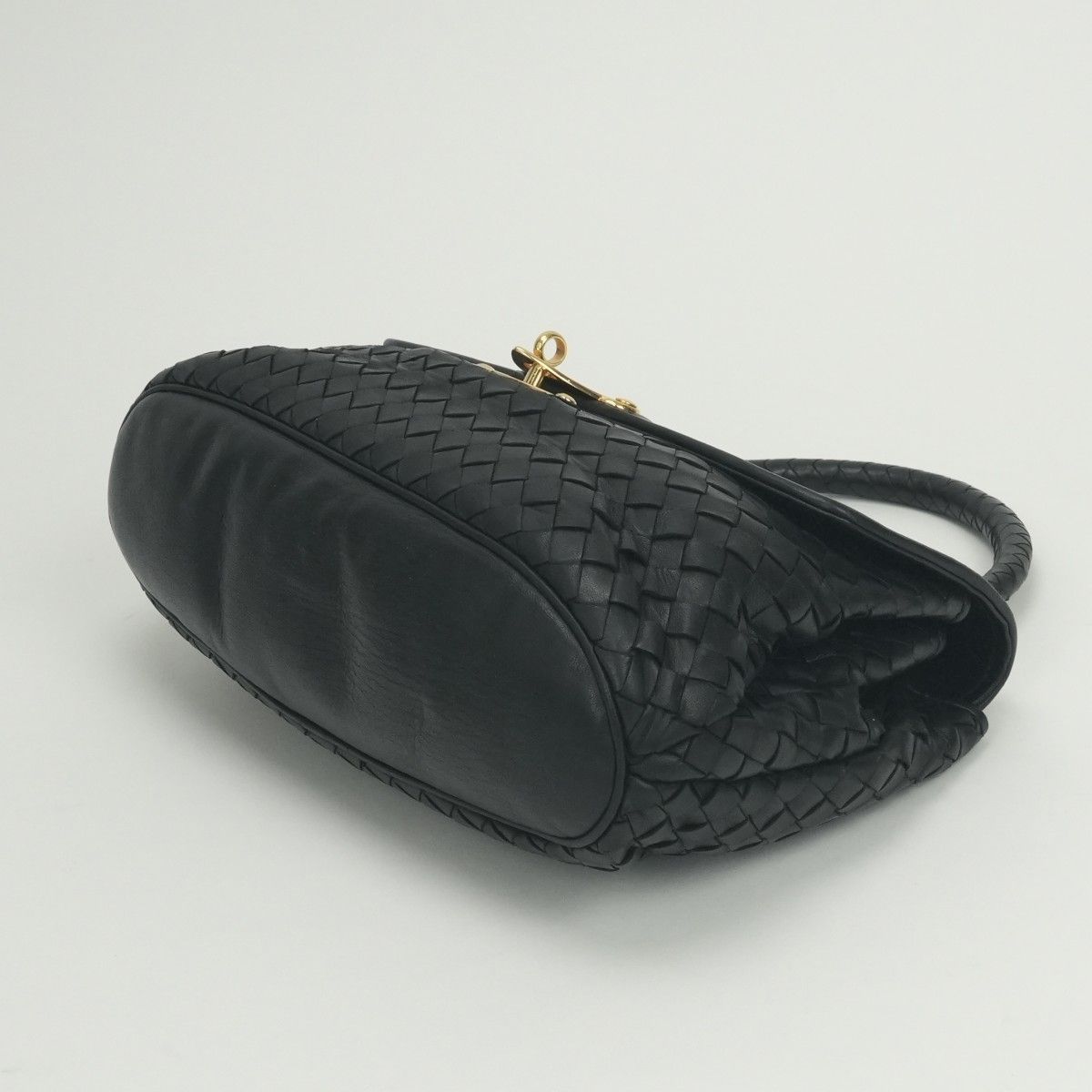 Bottega Veneta Intrecciato Tote Bag Leather Black Gold — view 5