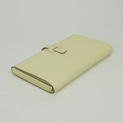 Hermes New Passant Wallet Epsom Jaune Milton Yellow — view 3