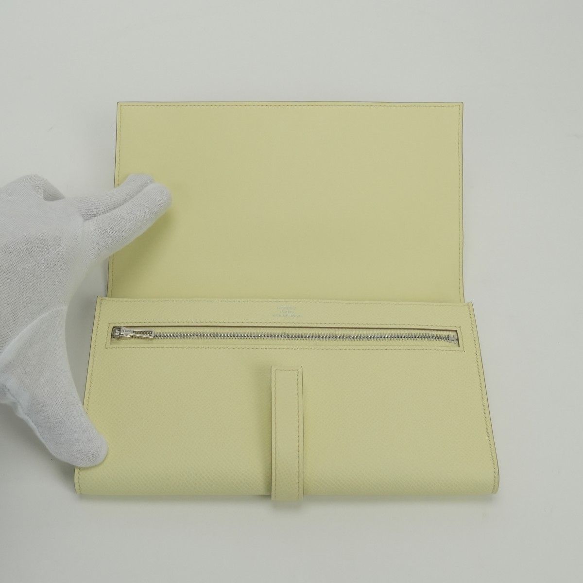 Hermes New Passant Wallet Epsom Jaune Milton Yellow — view 5