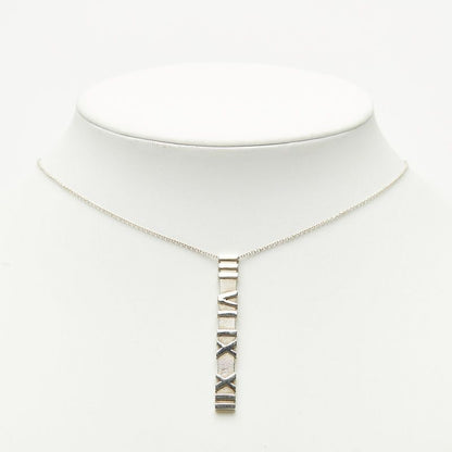 Tiffany & Co Atlas Plate Chain Pendant Necklace Silver — view 9