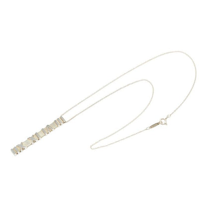 Tiffany & Co Atlas Plate Chain Pendant Necklace Silver — view 4