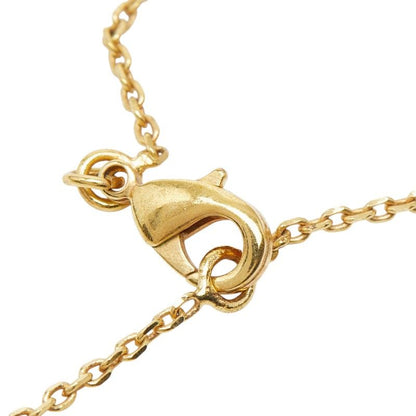 Celine Bag Motif Chain Pendant Necklace Gold Red Plated Enamel — view 5