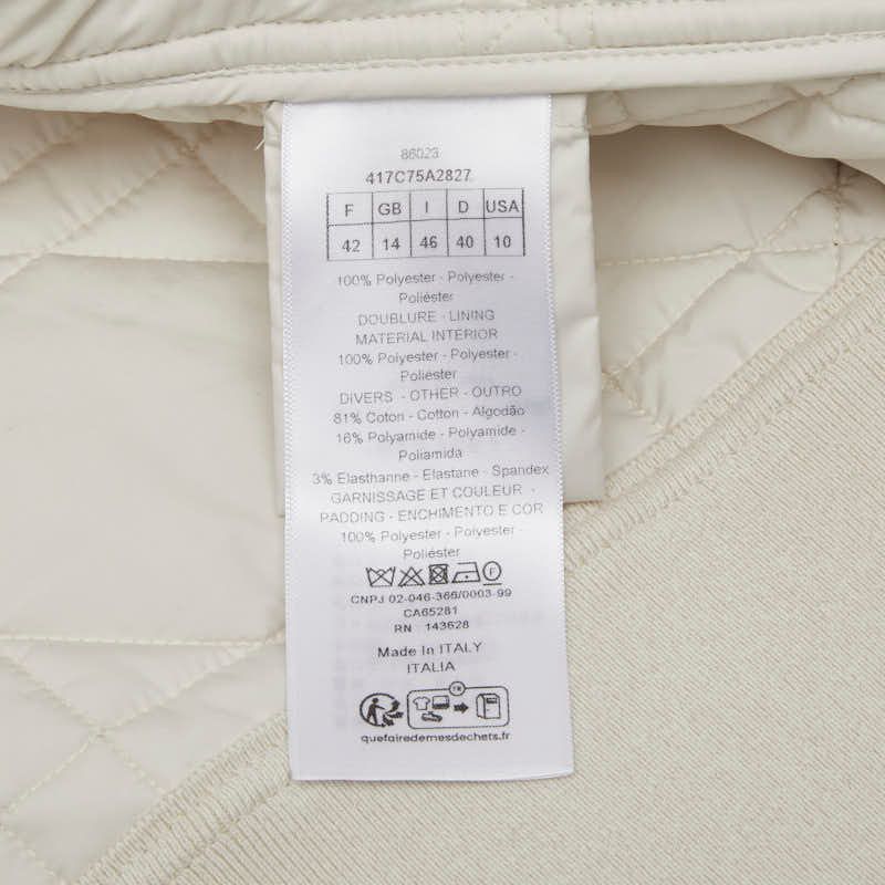 Dior Macro Cannage Quilted Sleeveless Bomber Jacket Vest White Ivory — view 5