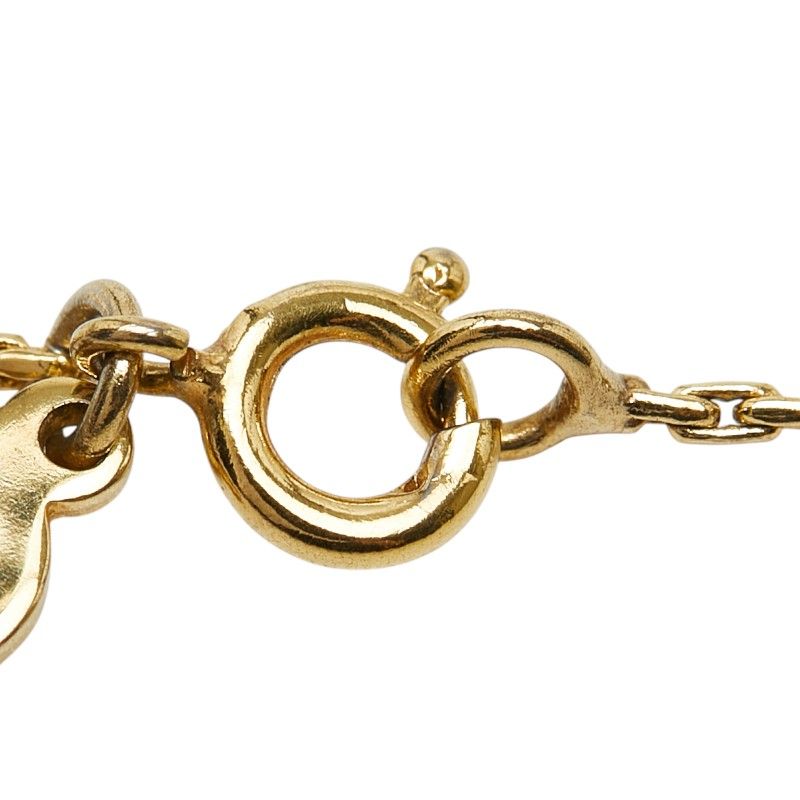Dior Logo Heart Pendant Necklace Gold Plated — view 4