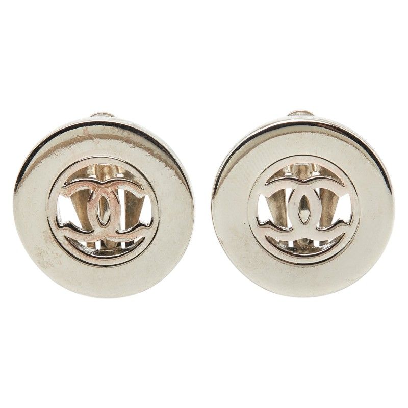 Chanel CC Logo Silver Metal Ring — view 2