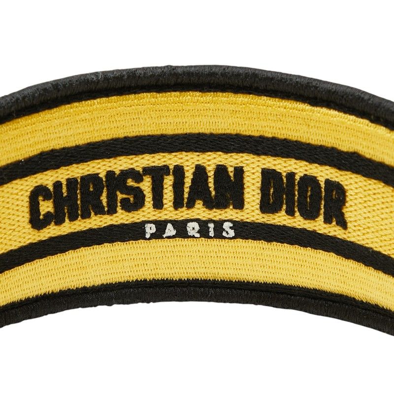 Dior Check Headband Hair Yellow Multicolor Canvas — view 3