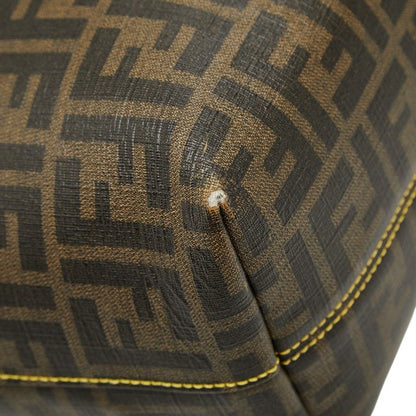 Fendi Zucca Brown Leather Tote Bag — view 4