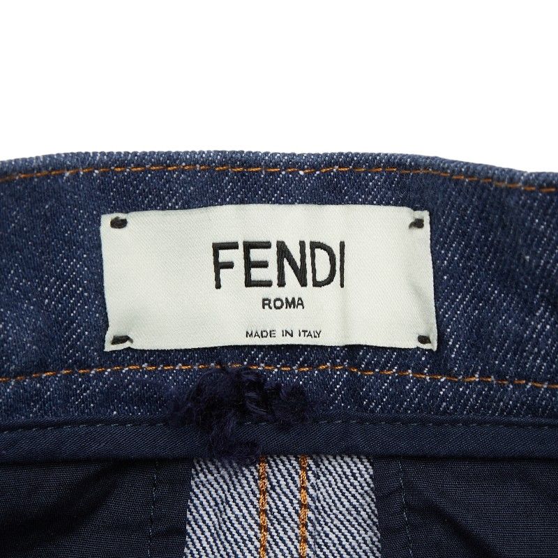 Fendi Mini Skirt Indigo Blue Denim — view 4