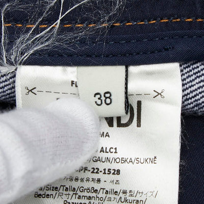 Fendi Mini Skirt Indigo Blue Denim — view 6