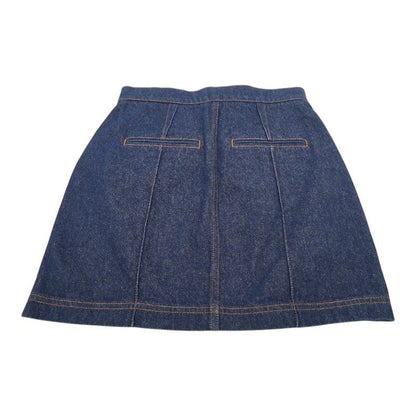 Fendi Mini Skirt Indigo Blue Denim — view 2
