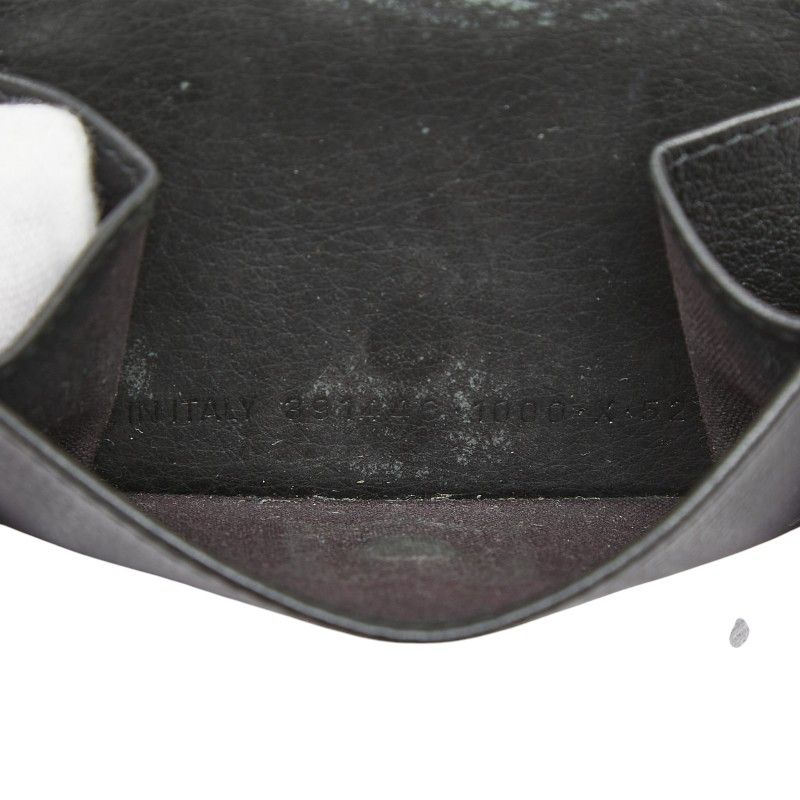 Balenciaga Paper Mini Wallet Trifold Compact Black Leather — view 8