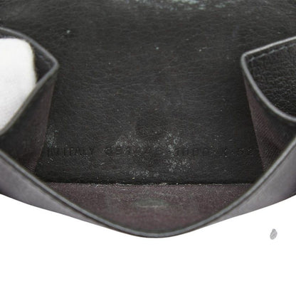 Balenciaga Paper Mini Wallet Trifold Compact Black Leather — view 8
