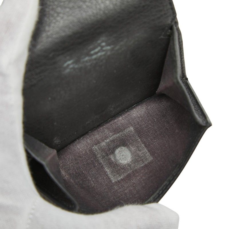Balenciaga Paper Mini Wallet Trifold Compact Black Leather — view 7