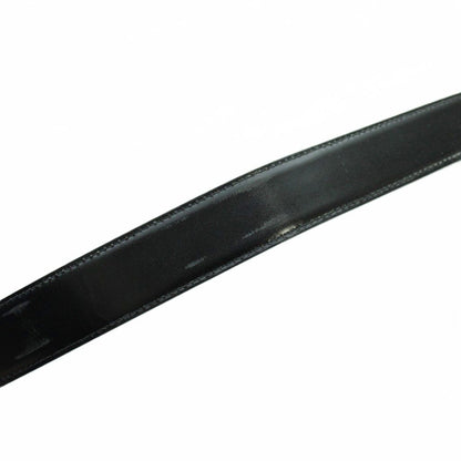 Bvlgari Belt Silver Leather Logo 110 44 Black — view 9