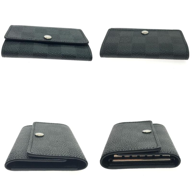 Louis Vuitton Key Case Damier Graphite Multicles 6 Initial Gray Holder