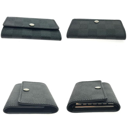 Louis Vuitton Key Case Damier Graphite Multicles 6 Initial Gray Holder