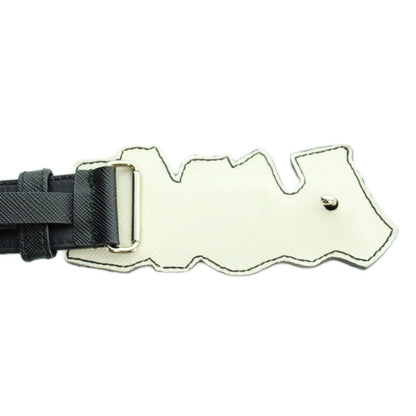 Prada Belt Love Logo Leather 26 Black — view 5