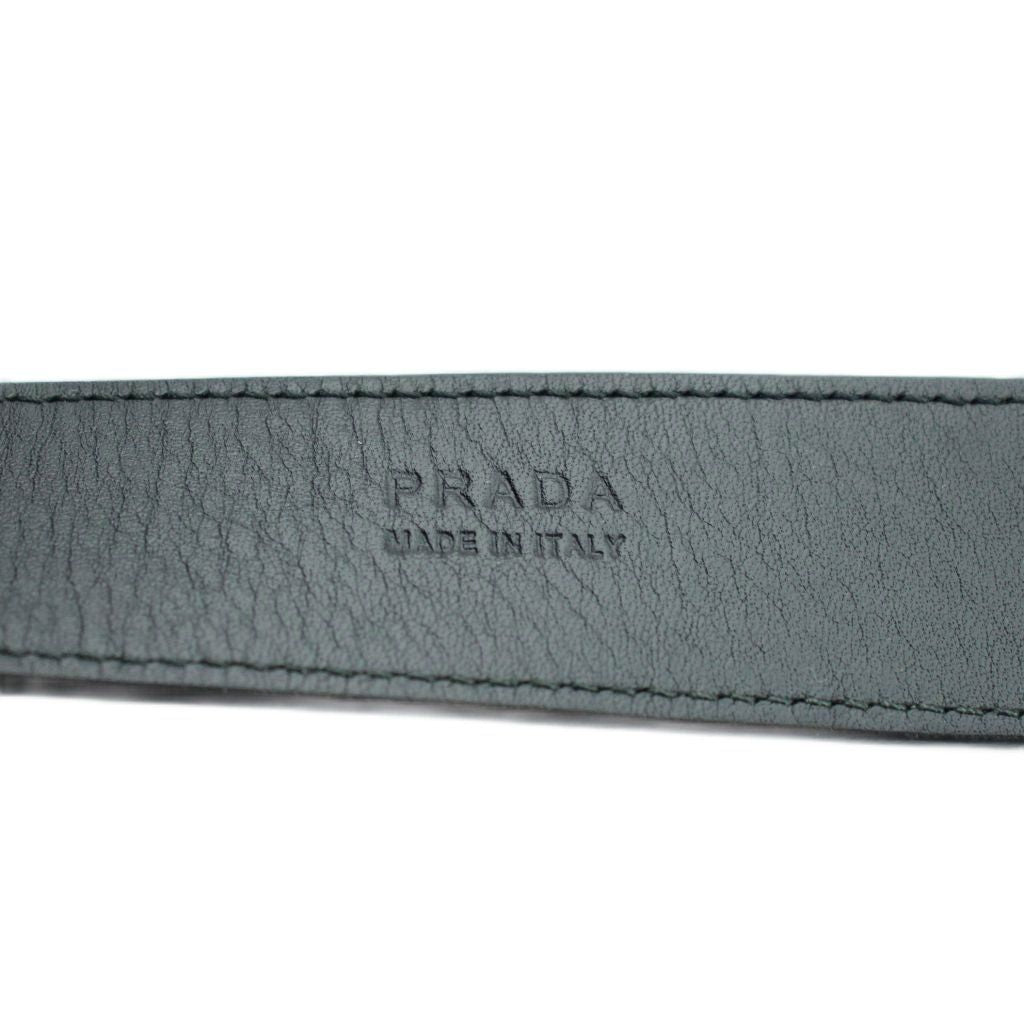 Prada Belt Love Logo Leather 26 Black — view 6