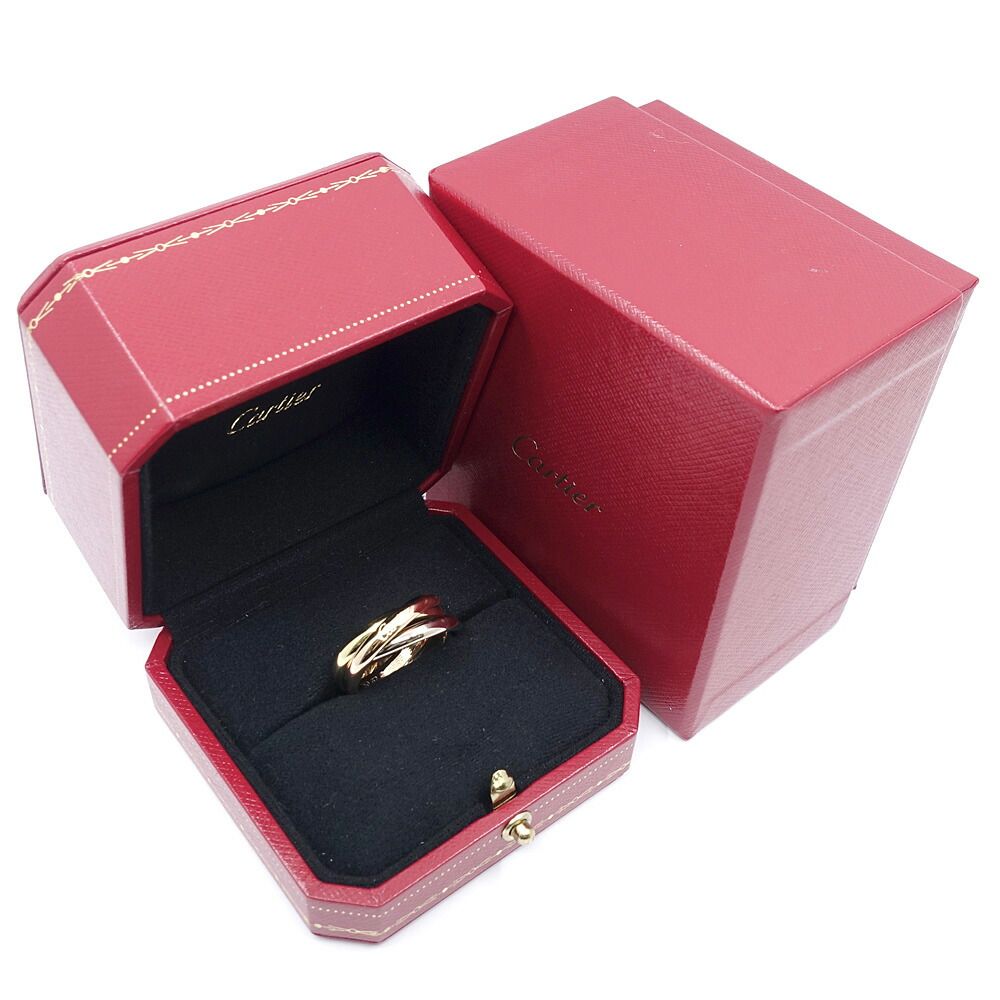 Cartier Ring Trinity 750 18K YG WG PG Triple Color 62 JP — view 8
