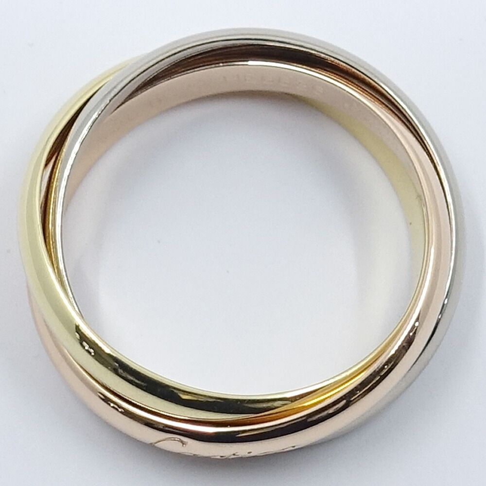 Cartier Ring Trinity 750 18K YG WG PG Triple Color 62 JP — view 4