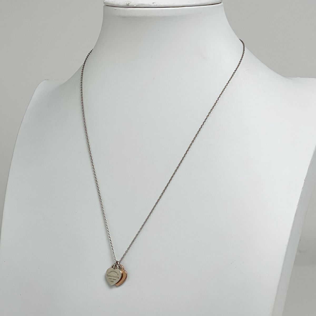 Tiffany & Co. Return to Double Necklace Silver Pink — view 4