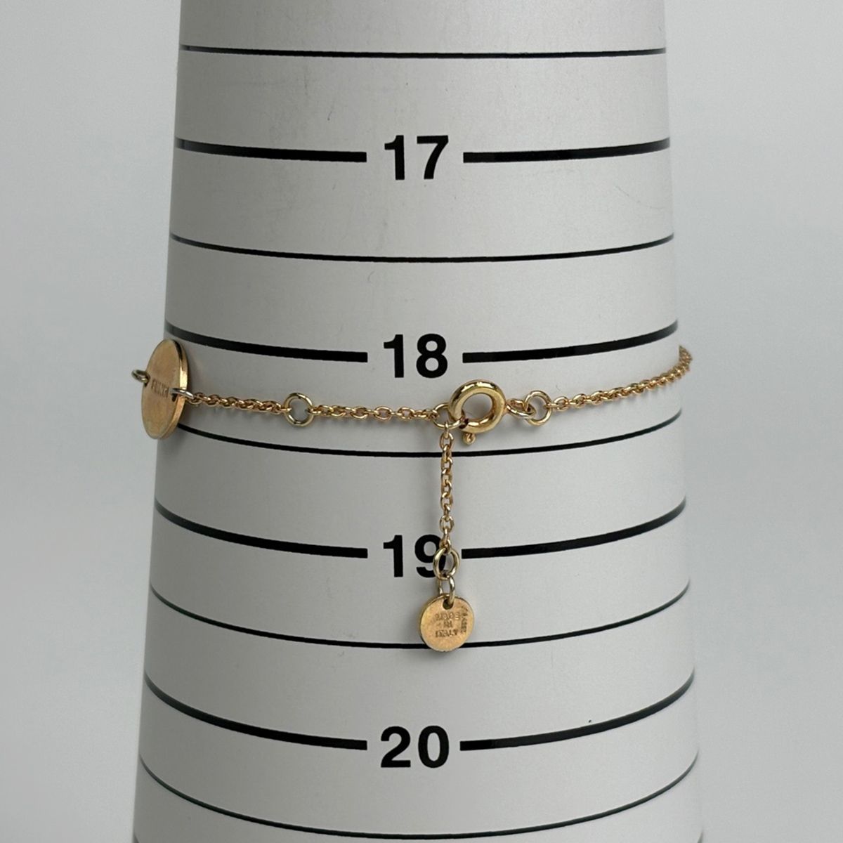 Fendi F's Rhinestone Bracelet Logo Gold Plated — view 5