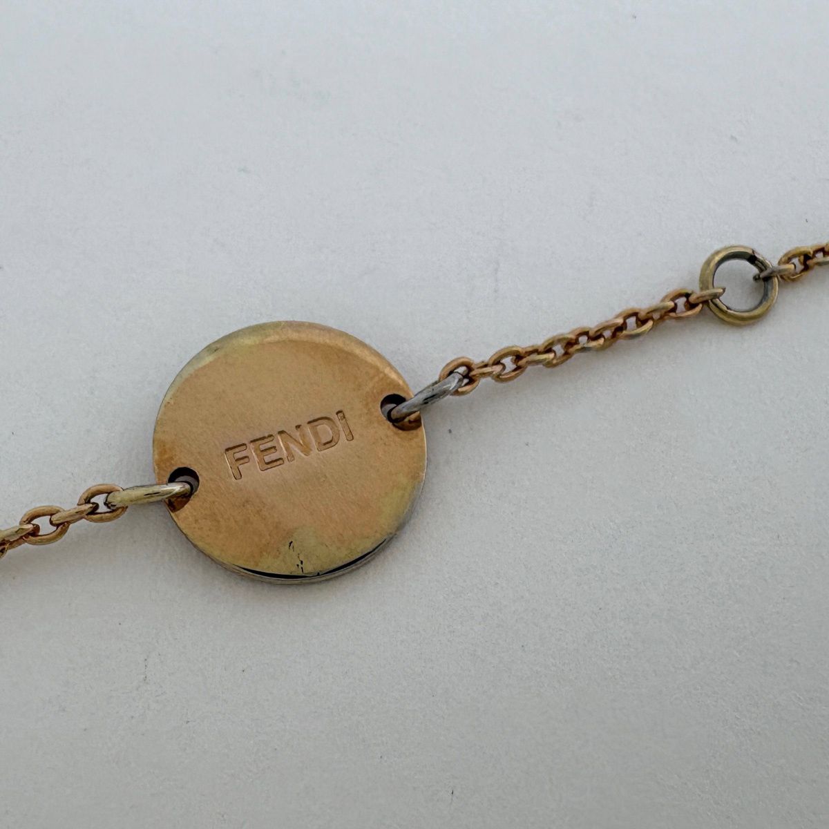 Fendi F's Rhinestone Bracelet Logo Gold Plated — view 4