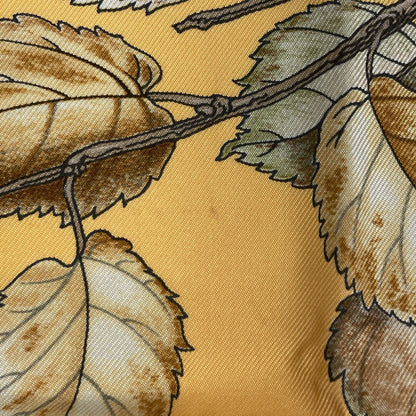 Hermes Carre 90 Casse Noisette Nutcracker Squirrel Pattern Nut Scarf Silk Yellow Multicolor — view 4