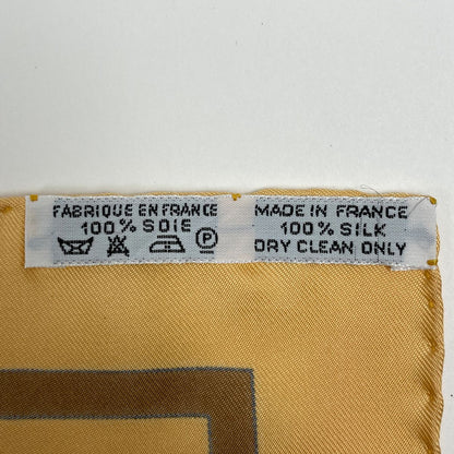 Hermes Carre 90 Casse Noisette Nutcracker Squirrel Pattern Nut Scarf Silk Yellow Multicolor — view 2