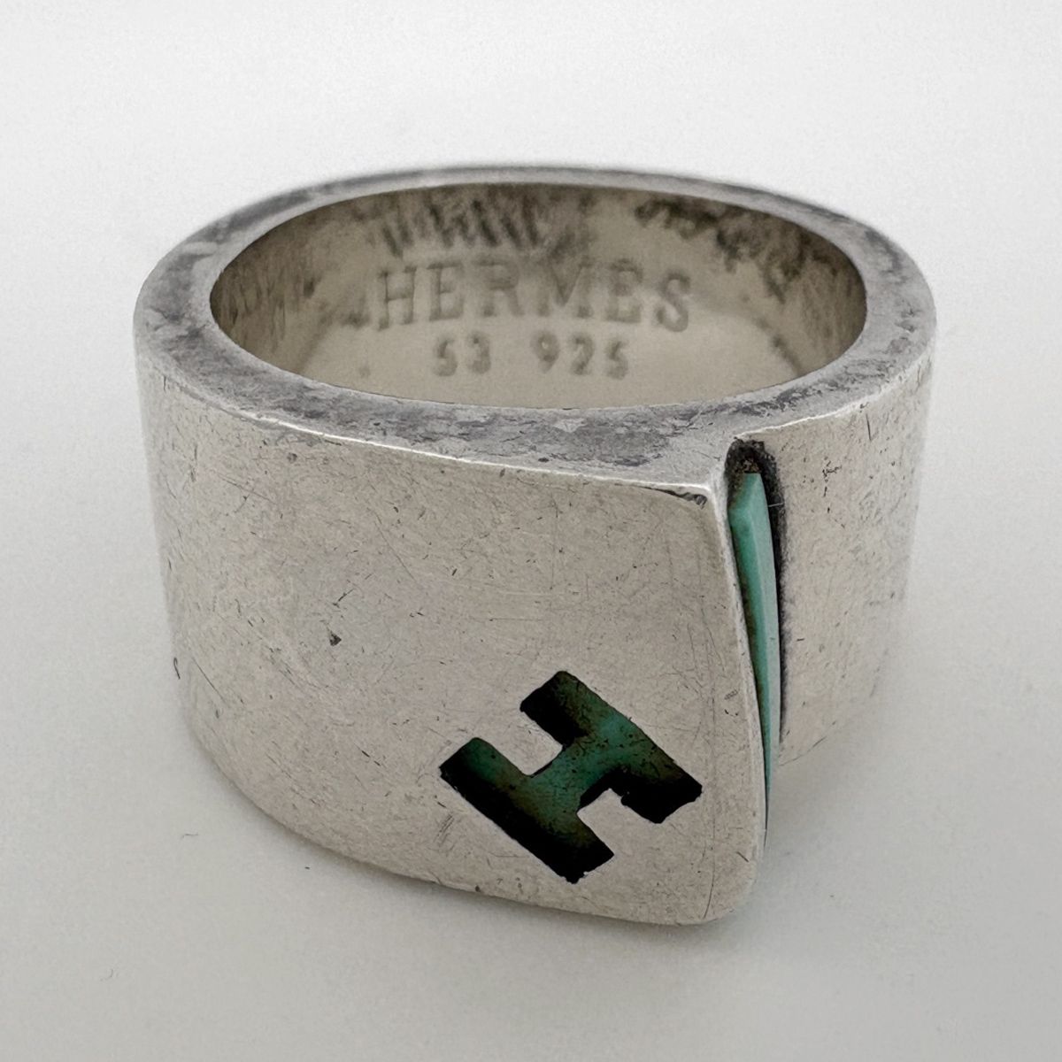 Hermes Candy Ring Logo Silver Blue — view 2