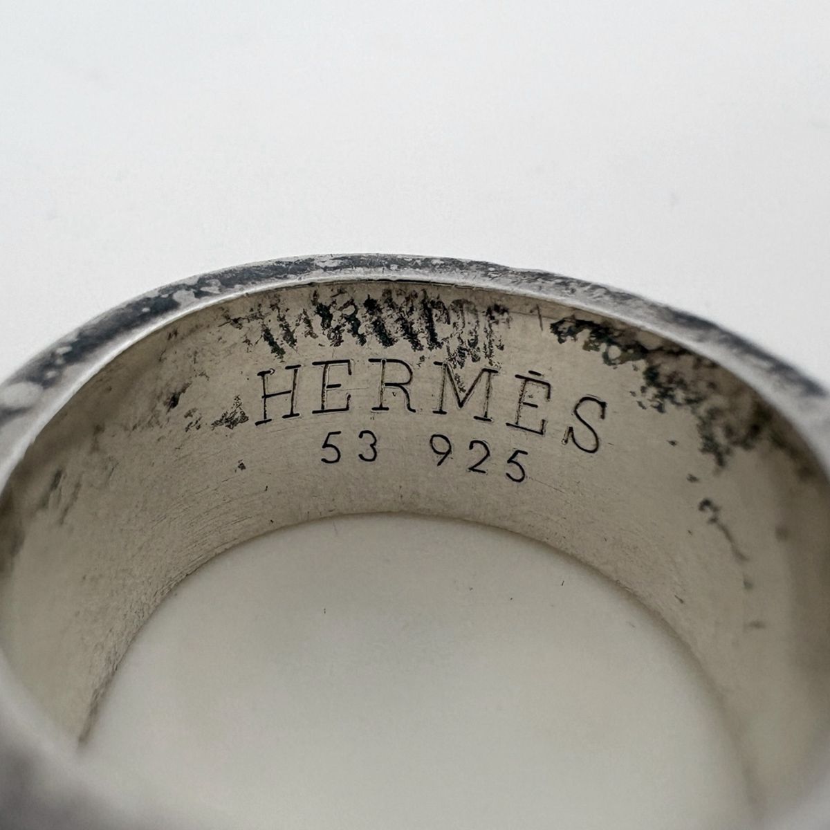 Hermes Candy Ring Logo Silver Blue — view 8